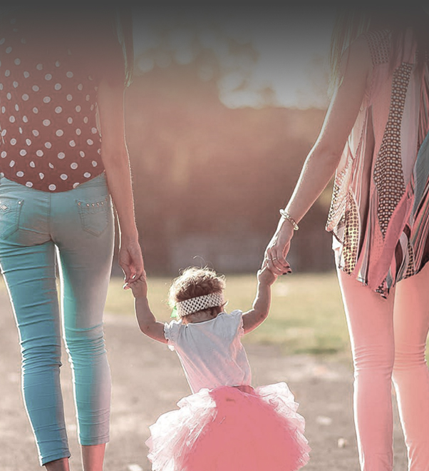 Same-sex couple with toddler